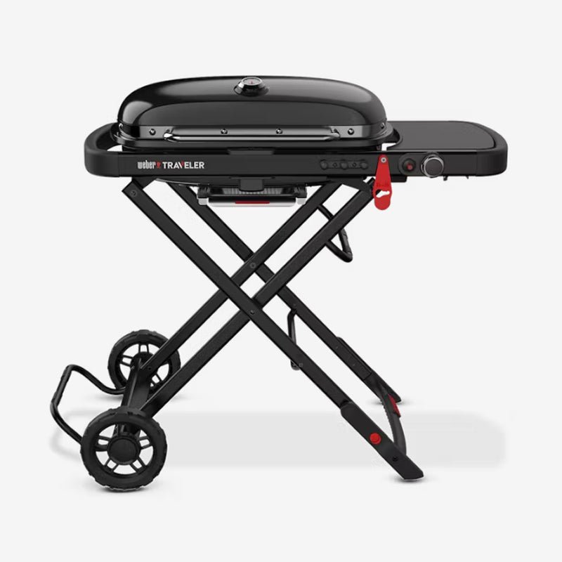 9013074-v1 Weber Traveler Portable Gas BBQ Grill - Stealth Edition - Image 1