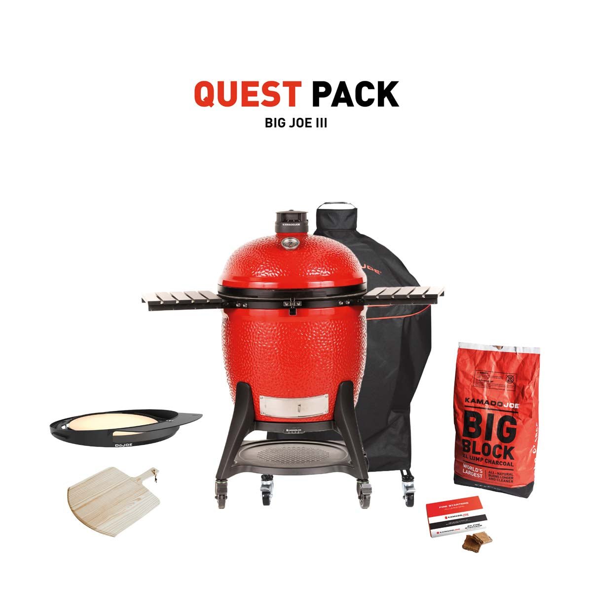 BJ-QUESPACK-C3_1-v1 Kamado Joe Big Joe III Charcoal Grill With Quest Pack - Image 1