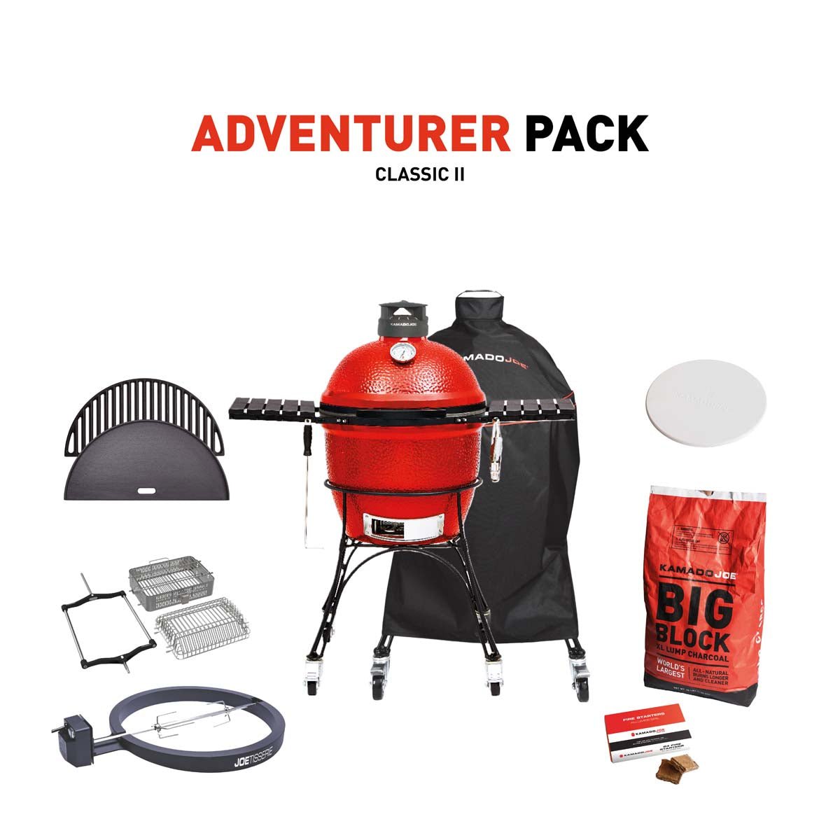 KJ-ADVEPACK-C2_1-v1 Kamado Joe Classic II Charcoal Grill With Adventurer Pack - Image 1