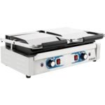 Heavy Duty Twin Panini Contact grill Dual Zone 3.6kW Ribbed | Adexa MLP813 - Image 2