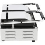Heavy Duty Twin Panini Contact grill Dual Zone 3.6kW Ribbed | Adexa MLP813 - Image 3